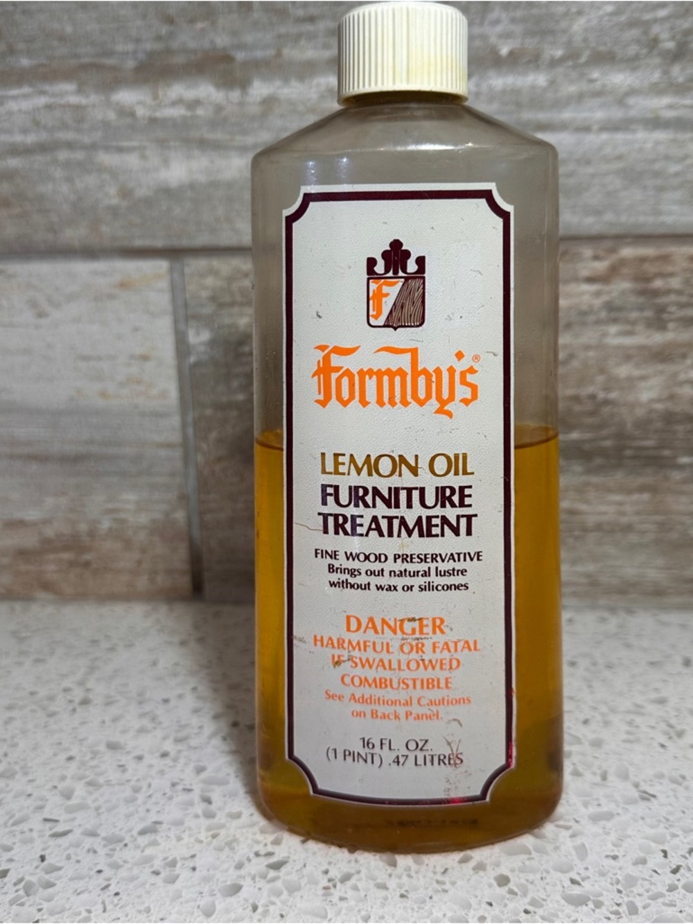 Vintage Formby’s Lemon Oil Furniture Treatment  16 Oz Discontinued Over 50% Full